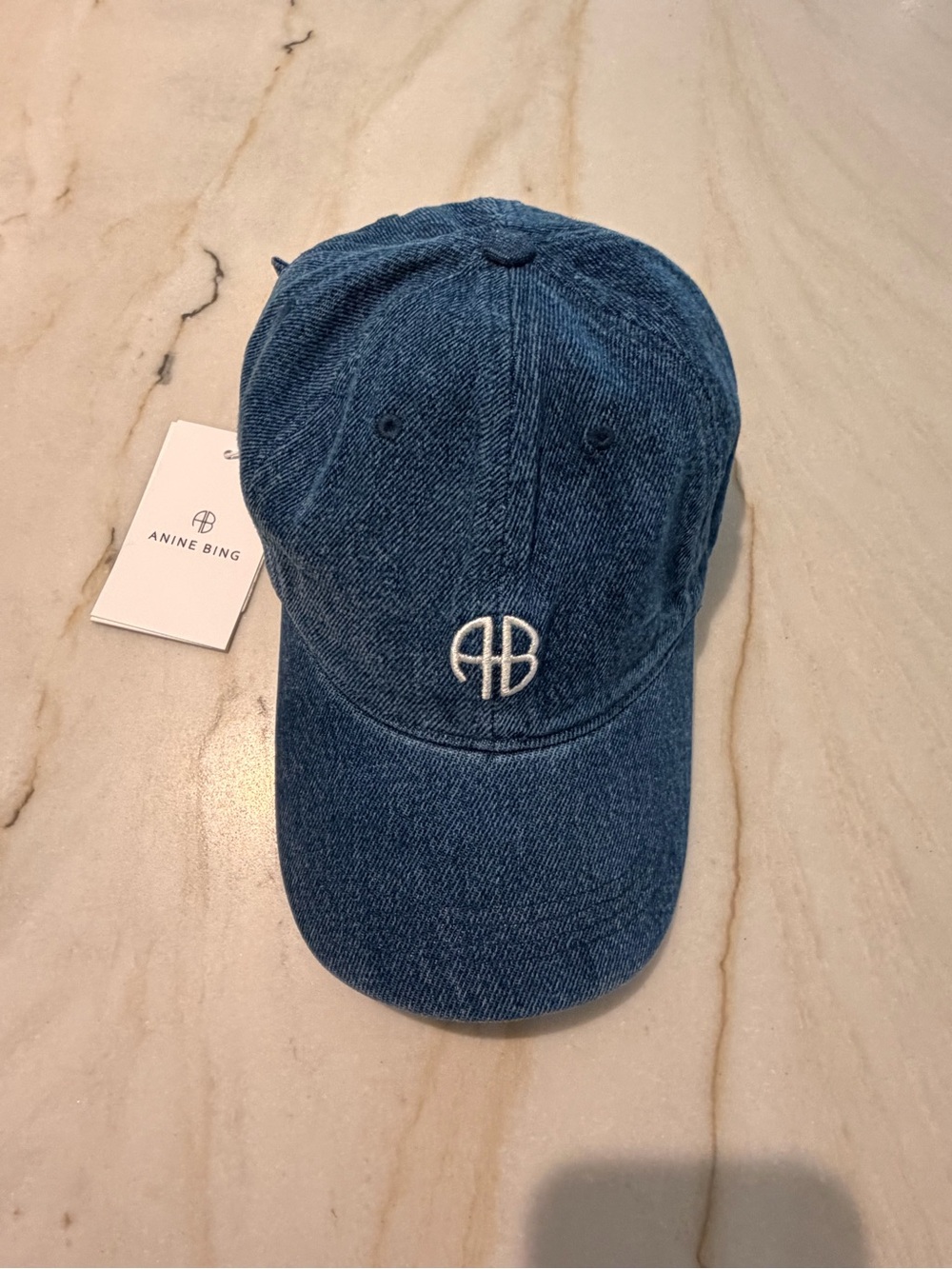 ANINE BING Jeremy Baseball Cap AB Clean Indigo NWT